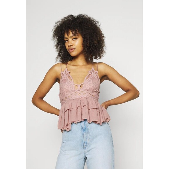 Free People Tops - Intimately Free People Adella Cami Blouse Top Embroidered Lace M New 232395